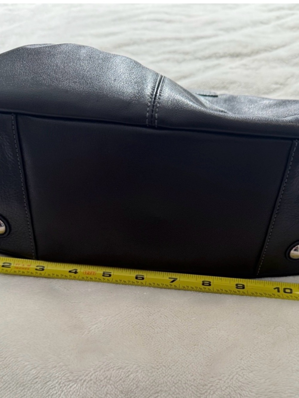 Coach Black Leather Shoulder Bag with Pink Lining - Picture 7 of 8
